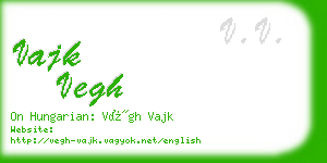 vajk vegh business card